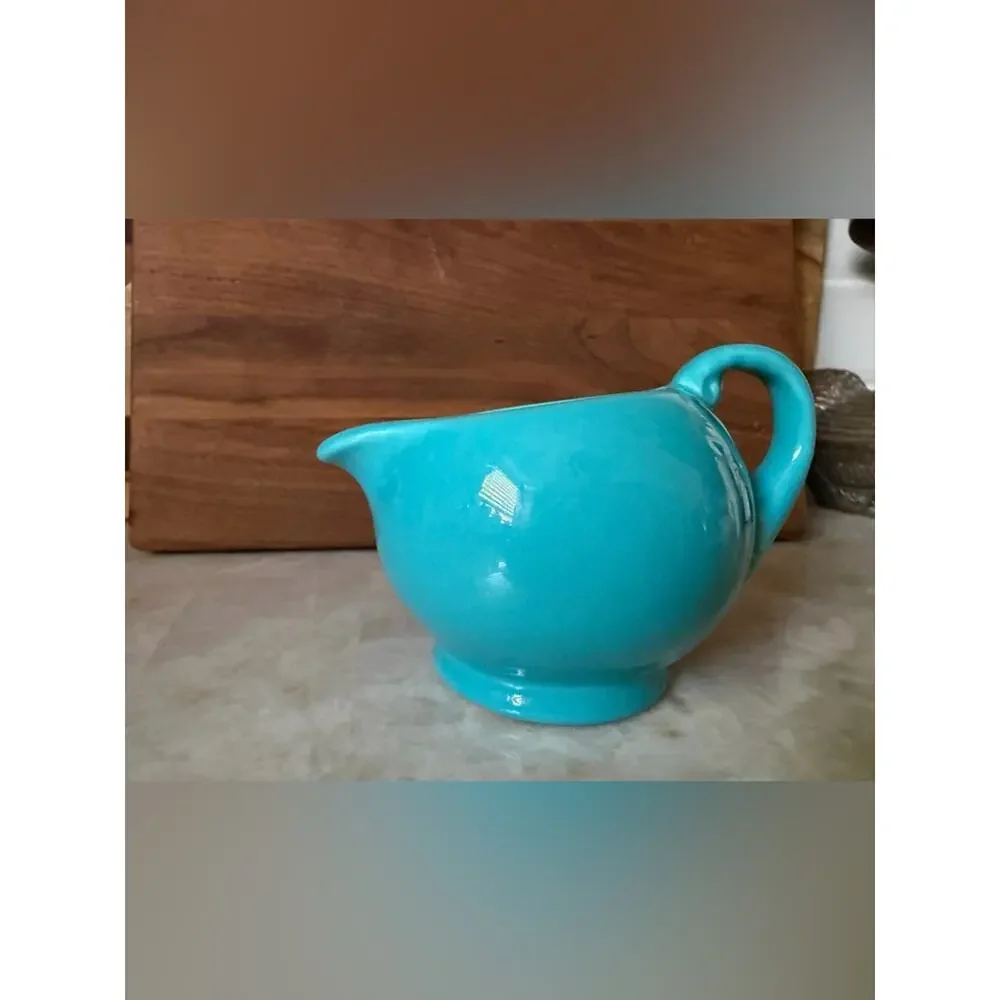 Metlox poppy trail vintage turquoise creamer